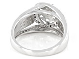 White Cubic Zirconia Platinum Over Sterling Silver Ring 2.42ctw