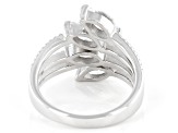 White Cubic Zirconia Rhodium Over Sterling Silver Ring 3.77ctw