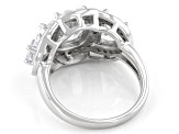 White Cubic Zirconia Platinum Over Sterling Silver Ring 7.93ctw