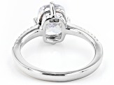White Cubic Zirconia Rhodium Over Sterling Silver Ring 3.73ctw