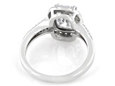 White Cubic Zirconia Rhodium Over Sterling Silver Ring 4.30ctw