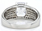 White Cubic Zirconia Rhodium Over Sterling Silver Ring 4.32ctw