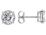 White Cubic Zirconia Rhodium Over Silver Ring and Earrings Set 7.36ctw