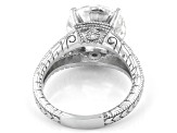 White Cubic Zirconia Platinum Over Sterling Silver Ring 11.60ctw