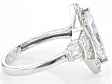 White Cubic Zirconia Rhodium Over Sterling Silver Ring 3.91ctw