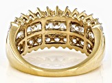 White Cubic Zirconia 18k Yellow Gold Over Sterling Silver Ring 3.00ctw