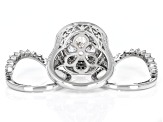 White Cubic Zirconia Platinum Over Sterling Silver Ring Set 6.95ctw