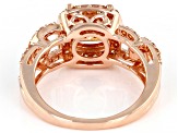Champagne Cubic Zirconia 18k Rose Gold Over Sterling Silver Ring 4.50ctw