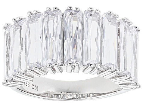 White Cubic Zirconia Rhodium Over Sterling Silver Ring 10.35ctw