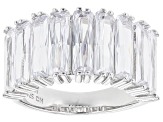 White Cubic Zirconia Rhodium Over Sterling Silver Ring 10.35ctw