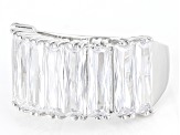 White Cubic Zirconia Rhodium Over Sterling Silver Ring 10.35ctw