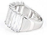 White Cubic Zirconia Rhodium Over Sterling Silver Ring 10.35ctw