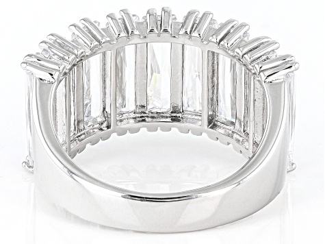 White Cubic Zirconia Rhodium Over Sterling Silver Ring 10.35ctw