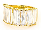 White Cubic Zirconia 18k Yellow Gold Over Sterling Silver Ring 10.35ctw