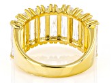 White Cubic Zirconia 18k Yellow Gold Over Sterling Silver Ring 10.35ctw