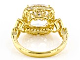 White Cubic Zirconia 18k Yellow Gold Over Sterling Silver Ring 9.28ctw