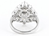 White Cubic Zirconia Platinum Over Sterling Silver Ring 5.19ctw