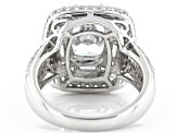 White Cubic Zirconia Rhodium Over Sterling Silver Ring 8.35ctw