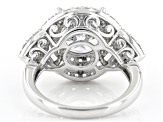 White Cubic Zirconia Rhodium Over Sterling Silver Ring 8.03ctw