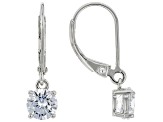 White Cubic Zirconia Rhodium Over Sterling Silver Earring Set 10.50ctw