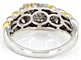 White Cubic Zirconia Rhodium And 14K Yellow Gold Over Sterling Silver Ring 0.40ctw