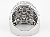 White Cubic Zirconia Rhodium Over Sterling Silver Ring 7.43ctw
