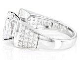 White Cubic Zirconia Rhodium Over Sterling Silver Ring 5.16ctw