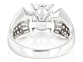 White Cubic Zirconia Rhodium Over Sterling Silver Ring 5.16ctw