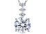 White Cubic Zirconia Rhodium Over Sterling Silver Necklace 4.98ctw
