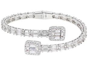 White Cubic Zirconia Rhodium Over Sterling Silver Bracelet 14.55ctw