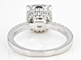 White Cubic Zirconia Rhodium Over Sterling Silver Ring 6.02ctw