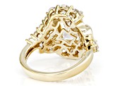 White Cubic Zirconia 18K Yellow Gold Over Sterling Silver Ring 8.90ctw