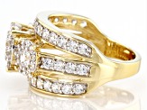 White Cubic Zirconia 18K Yellow Gold Over Sterling Silver Ring 4.80ctw