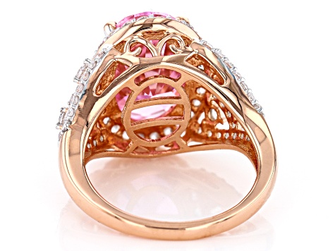 2.51 CTW Bright Pink Sapphire and Diamond Ring in 14K White Gold