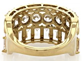White Cubic Zirconia 18K Yellow Gold Over Sterling Silver Ring 8.25ctw