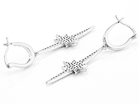 White Cubic Zirconia Rhodium Over Sterling Silver Earrings 1.19ctw