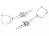 White Cubic Zirconia Rhodium Over Sterling Silver Earrings 1.19ctw