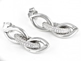 White Cubic Zirconia Rhodium Over Sterling Silver Earrings 2.88ctw