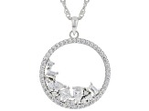 White Cubic Zirconia Rhodium Over Sterling Silver Pendant With Chain 2.03ctw