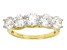 White Cubic Zirconia 18k Yellow Gold Over Sterling Silver Ring 4.30ctw