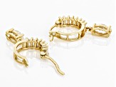 White Cubic Zirconia 18k Yellow Gold Over Sterling Silver Huggie Earrings 2.18ctw