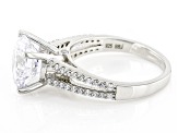 White Cubic Zirconia Platinum Over Sterling Silver Ring 7.67ctw
