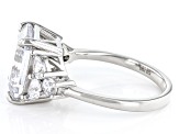 White Cubic Zirconia Rhodium Over Sterling Silver Ring 8.99ctw