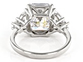 White Cubic Zirconia Rhodium Over Sterling Silver Ring 8.99ctw