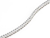 White Cubic Zirconia Platinum Over Sterling Silver Tennis Bracelet 5.16ctw