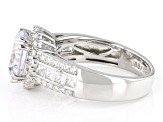 White Cubic Zirconia Platinum Over Sterling Silver Ring 6.67ctw