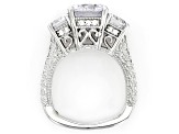 White Cubic Zirconia Platinum Over Sterling Silver 26th Anniversary Ring 9.50ctw