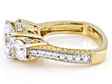 White Cubic Zirconia 18k Yellow Gold Over Sterling Silver 26th Anniversary Ring 9.50ctw