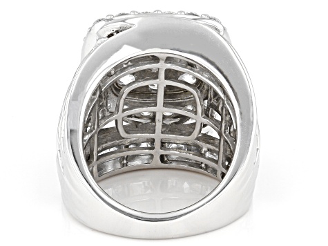 White Cubic Zirconia Rhodium Over Sterling Silver Ring 13.56ctw
