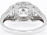 White Cubic Zirconia Platinum Over Sterling Silver Ring 3.76ctw